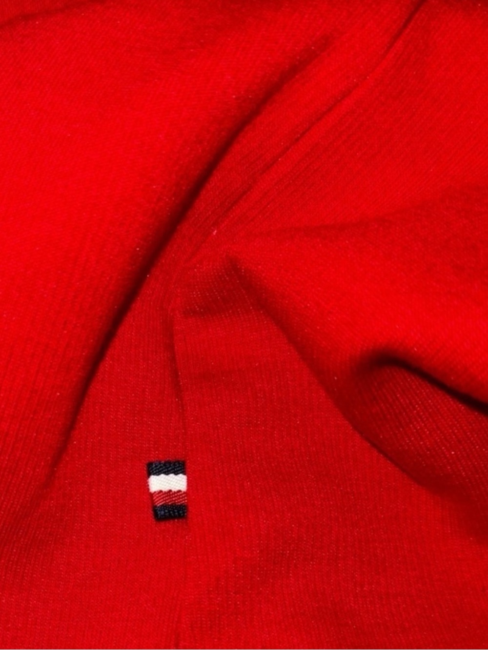 Tommy Hilfiger Men’s 2XLT Red Quarter Zip Pullover Sweater – Cotton Blend - Picture 9 of 12